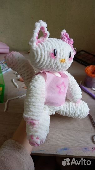 Вязаные игрушки ручной работы хеллоу kitty