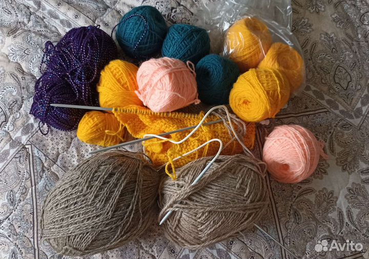 Пряжа нитки для вязания цена за все