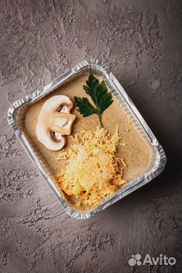 Крем-суп для запекания из шампиньонов и гребешка