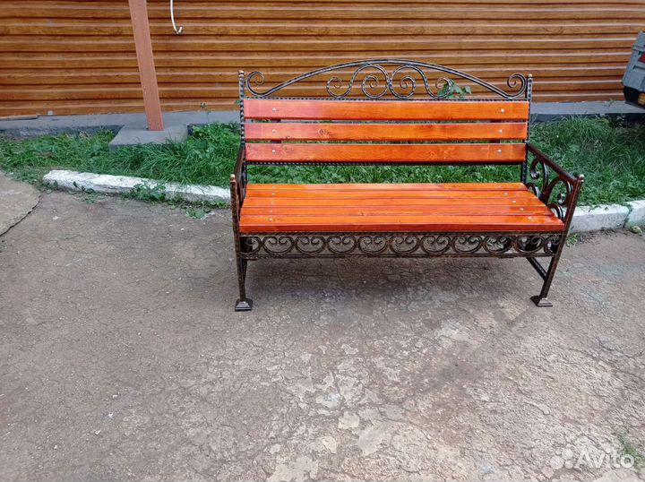 Скамейка садовая кованая