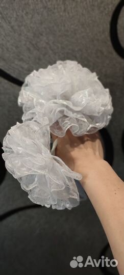 Банты для волос белые