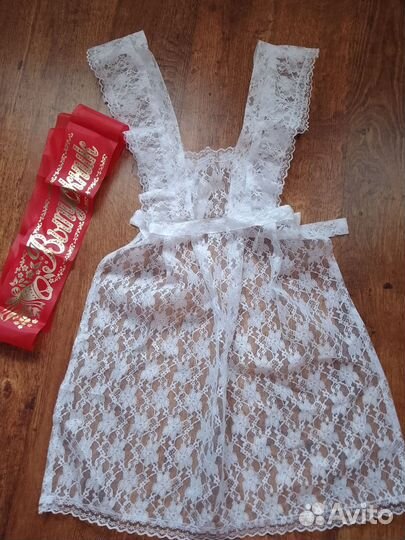 Белый школьный фартук