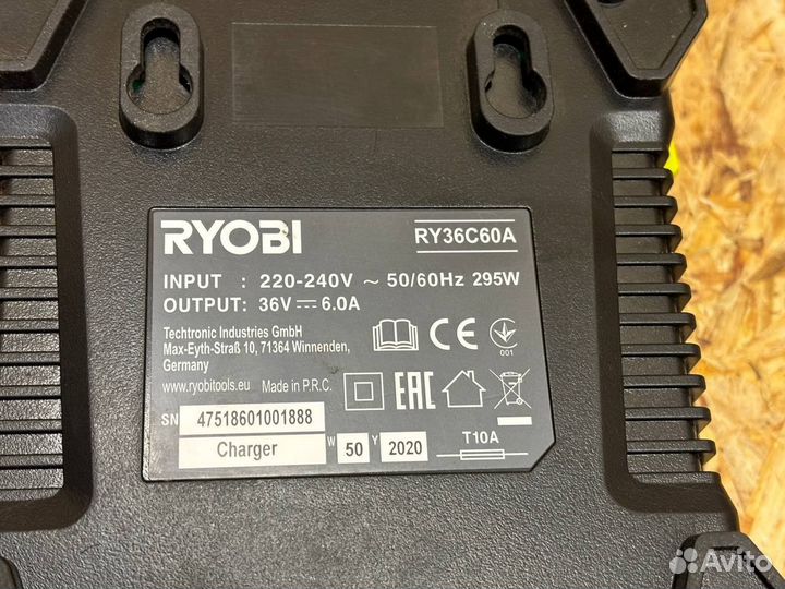 Зарядное устройство Ryobi RY36C60A (36В; Li-ion) 5