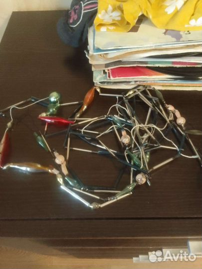 Стеклянные бусы на ёлку СССР