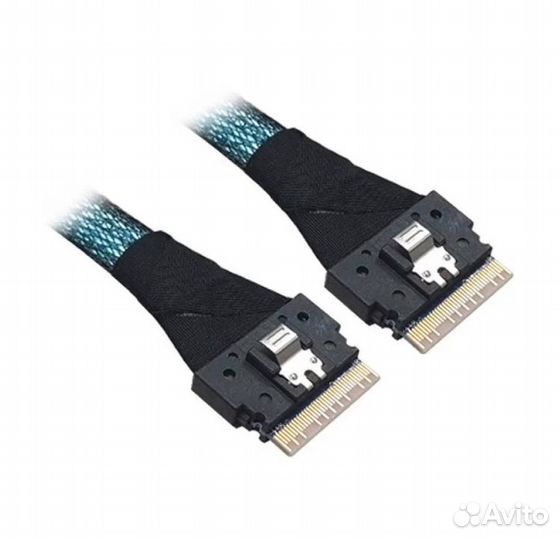 Кабель Cable, Slimline SASx8 (SFF8654) to Slimline SASx8 (SFF8654) 0,80m NVMe New