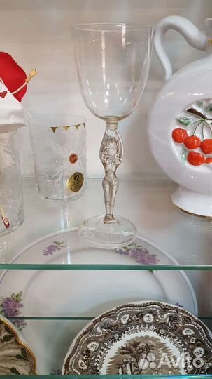 Фужер старый ручной работы стекло