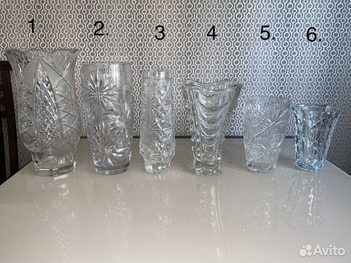 Вазы хрусталь времен СССР