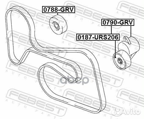 Ролик обводной приводного ремня 0788GRV Febest