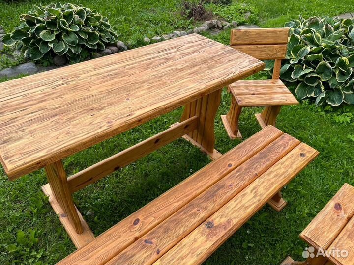 Садовая мебель из массива дерева
