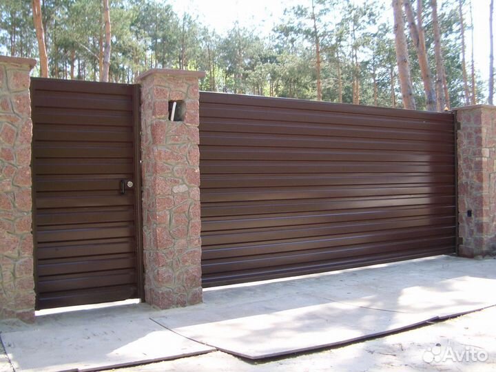 Откатные ворота с установкой