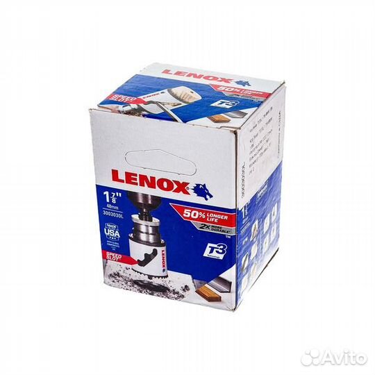 Коронка биметаллическая Lenox T2 30L 1 7/8 48мм 1/BX 3003030L
