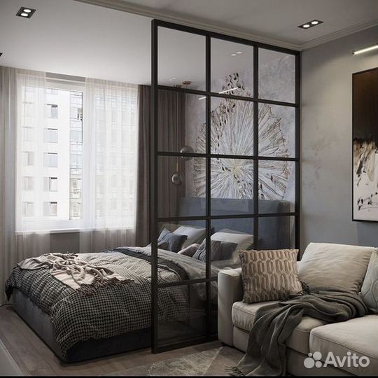 Перегородки для зонирования в стиле лофт