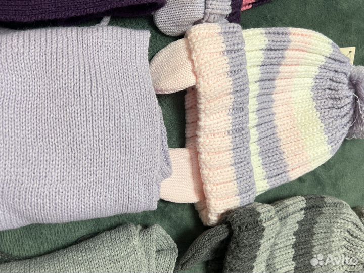 Набор шапка и шарф детский новый Польша 3-6