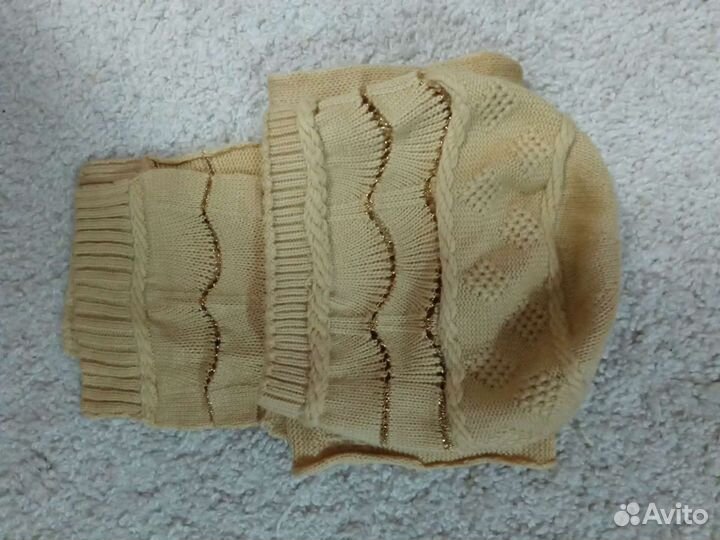 Шапка +шарф комплект