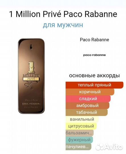 Духи 1 Million Prive Paco Rabanne,100ml