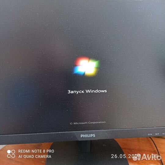 Монитор на запчасти philips 223v7qhab