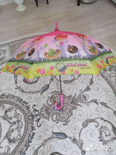 Детский зонт трость для девочки полуавтомат