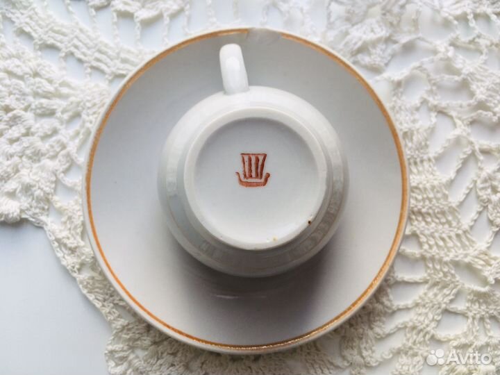 Кофейная пара Красный фарфорист, 1992-2005 гг