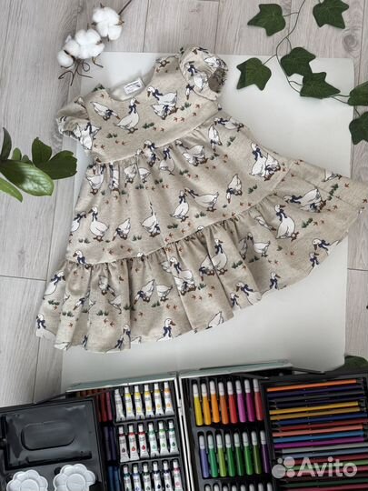 Платье льяное ручная работа