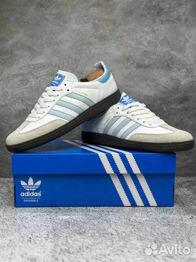 Кроссовки Adidas Samba White-Blue