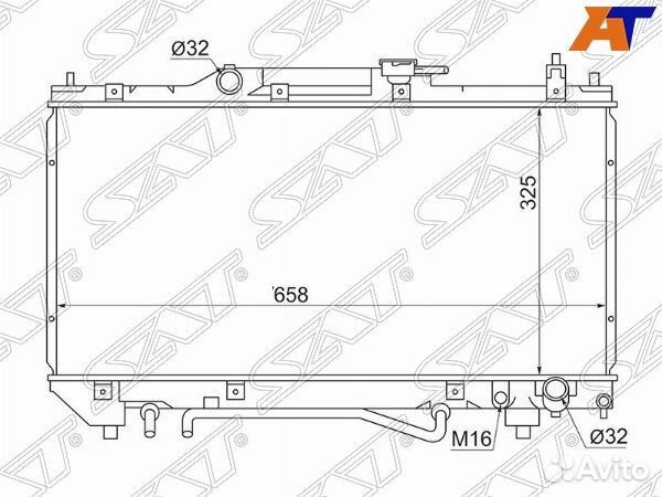 Радиатор toyota, toyota avensis, toyota avensis T22 97-02, toyota avensis wagon