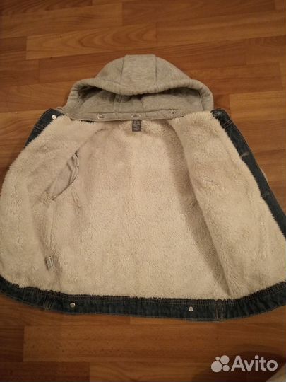 Джинсовая куртка с мехом