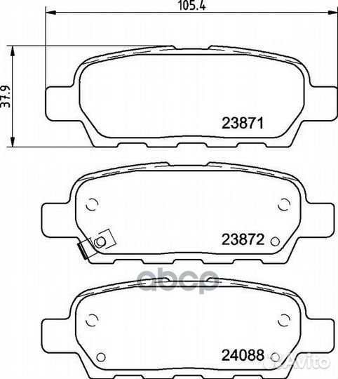 NP2004 колодки дисковые задние Nissan X-Trail