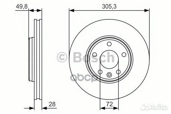 Диск тормозной 0986479R93 Bosch