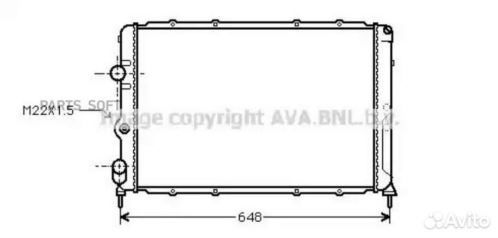 Радиатор охлаждения Рено Меган 1996