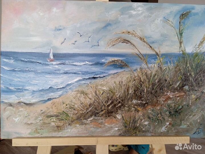 Картина маслом море берег