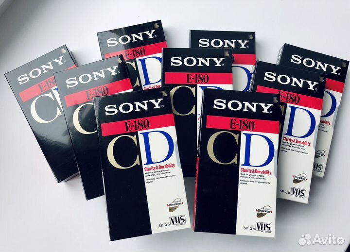 Видеокассеты новые запечатанные Sony E-180 CD