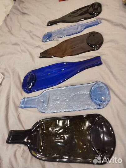 Бутылка расплавленная / фьюзинг, подставка, декор