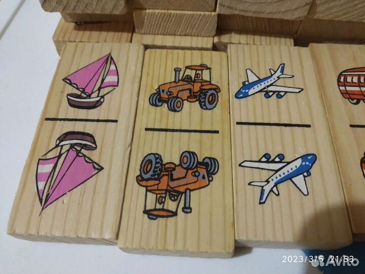 Домино детское деревянное