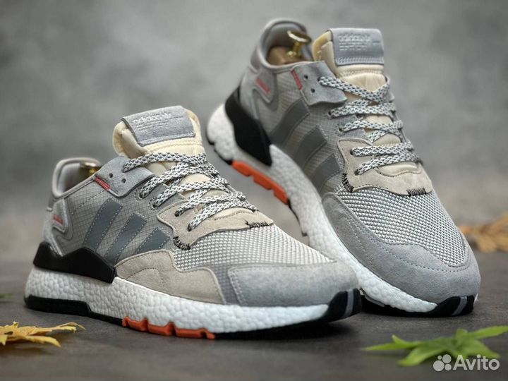 Adidas nite jogger светло-серые разм. 41