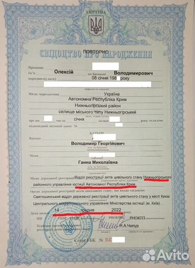 Помощь в получении документов загс Украины