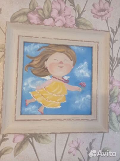 Картина маслом цветы ангелы