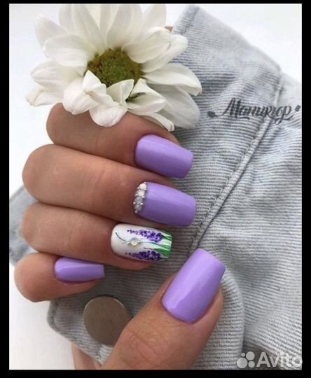 Маникюр укрепление+ гель лак+дизайн