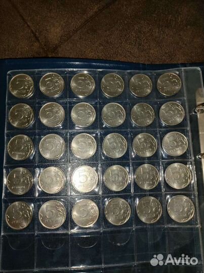 Коллекция 5 рублёвых монет Зенит