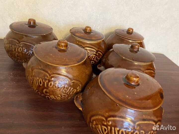 Глиняный горшок для запекания большой