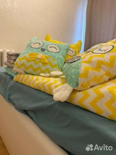 Детские подушки 12 бортики в кроватку одеяло