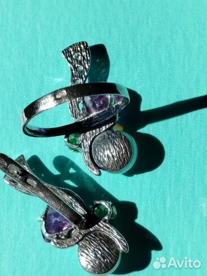 Серебряные серьги кольцо 925 винтаж
