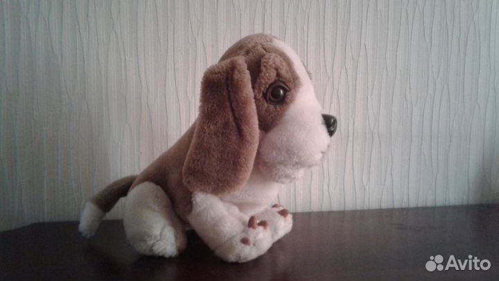 Игрушка мягкая. Франция. Бассет собака