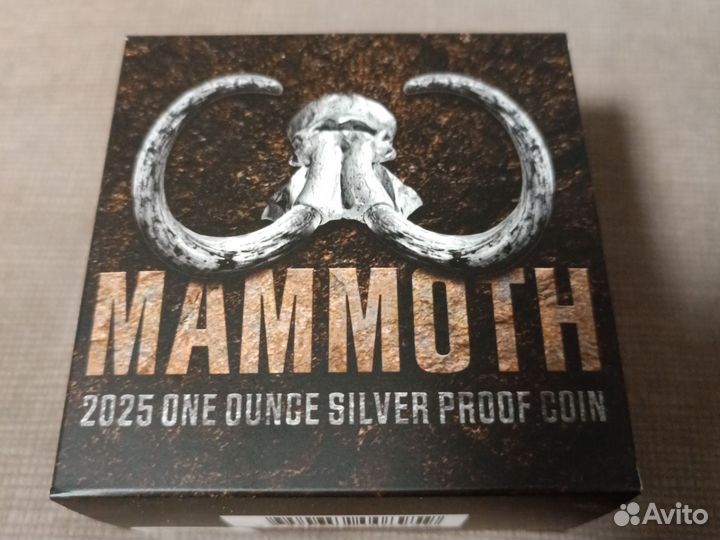 2025 Ниуэ Мамонт серебро унция Proof