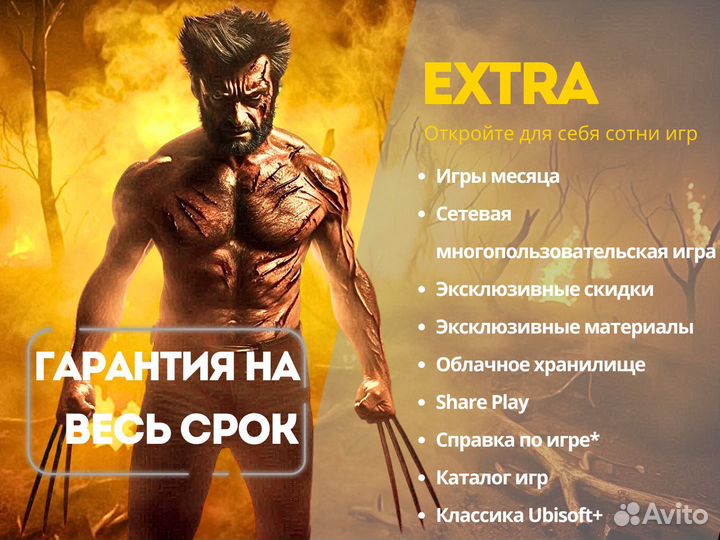 Подписка PS Plus Extra 1 месяц Игры PS4 и PS5