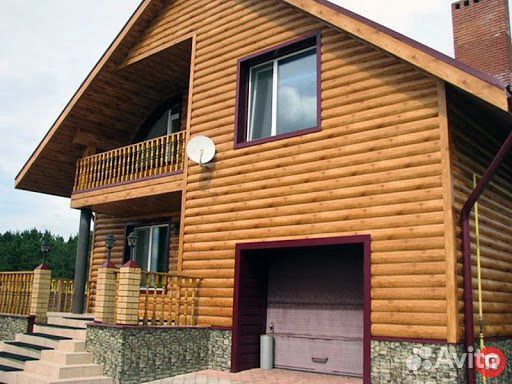 Сайдинг металлический под брус, бревно