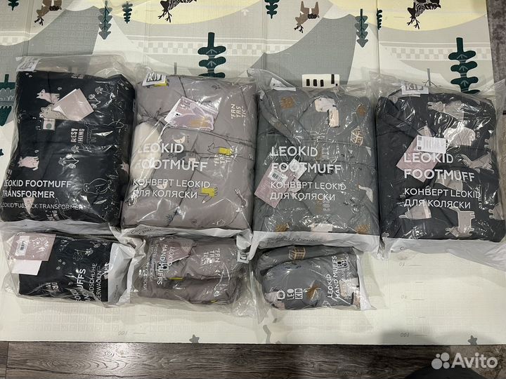 Новый конверт в коляску и муфты leokid
