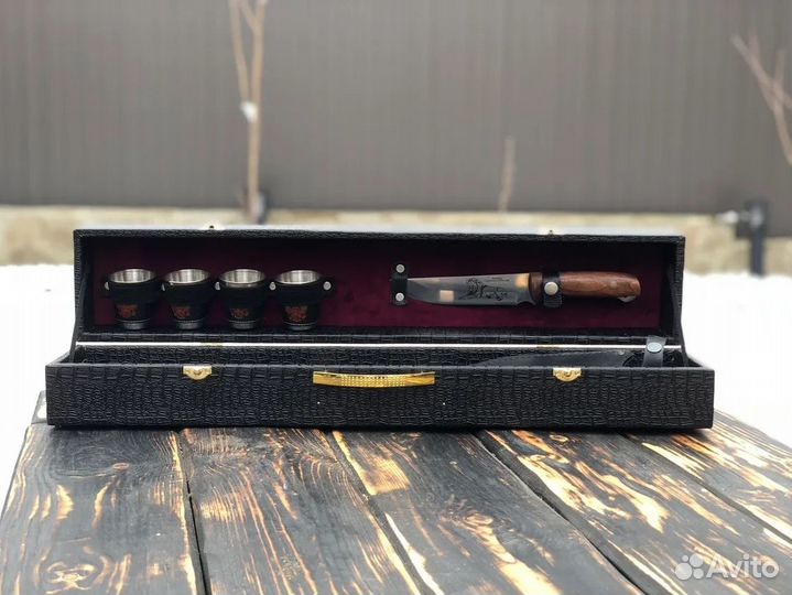 Набор шампуров Кизлярский Малый кожзам 4 шампура