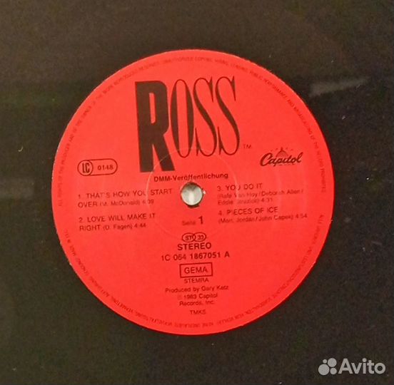 LP Diana Ross – Ross / Capitol - Germany 1983