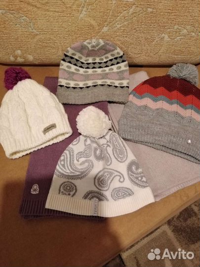 Шапки и шарфы женские пакетом