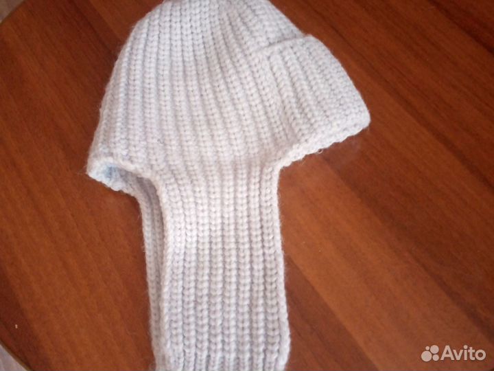 Шапка вязаная с ушами б/у